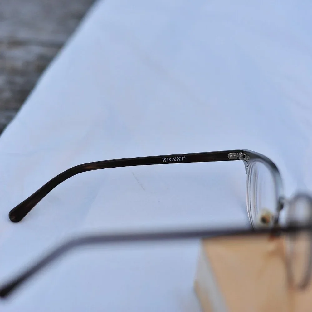 Glasses Silver Acrylic Used RX -3